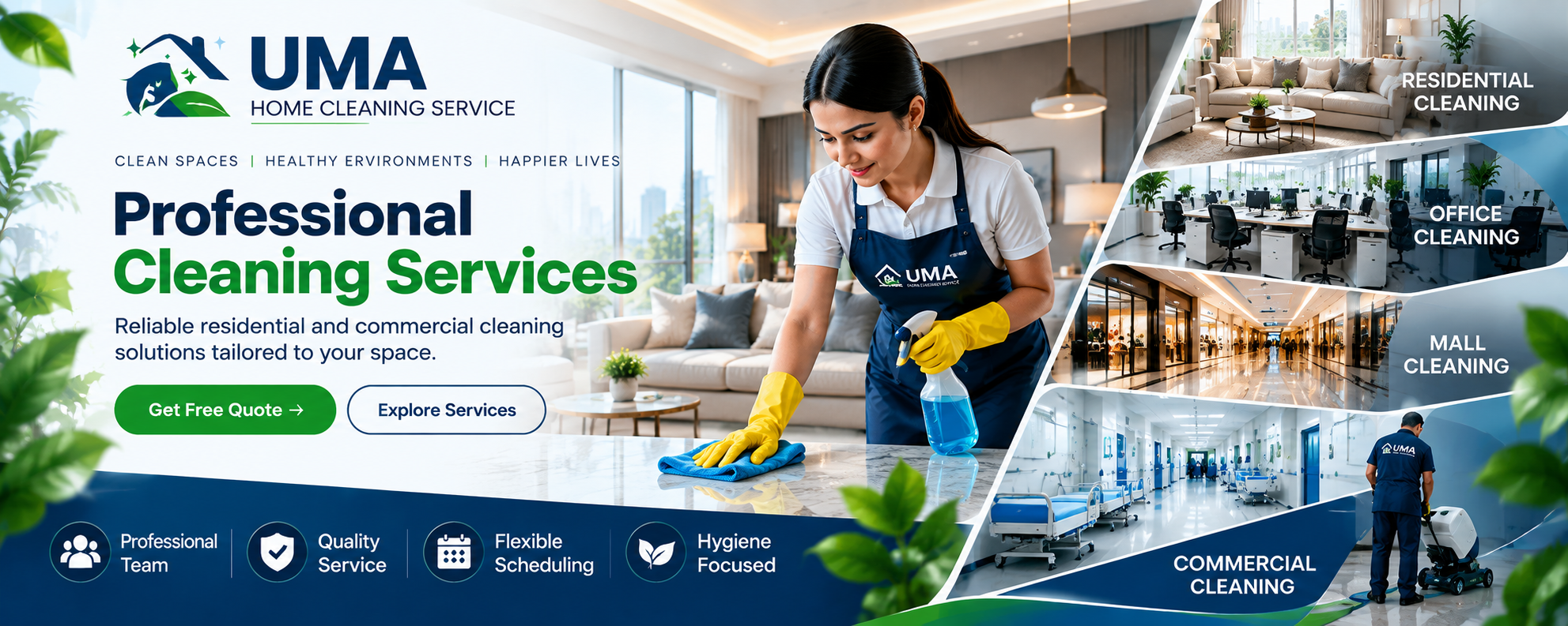 UMA Commercial Cleaning Service Banner 2
